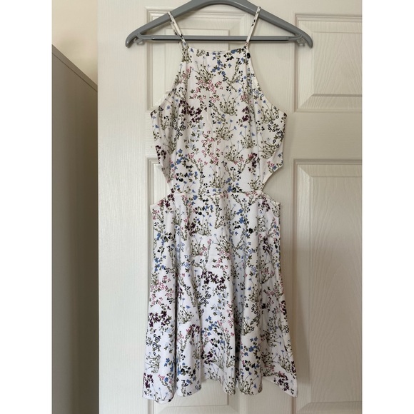 Garage Floral Cut-Out Halter Dress - Picture 1 of 4